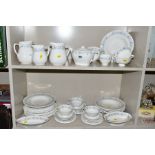 ROYAL DOULTON 'HYDE PARK' HOTEL DINNER AND TEA WARES, including three jugs, tea pot, sugar, seven