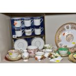 A GROUP OF CERAMICS, including a boxed Royal Grafton six coffee cups and saucers, a Spode