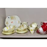 TWO BONE CHINA TEA SETS, comprising a Radfords Westbury pattern twenty one piece set, comprising