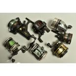 SIX ABU GARCIA FISHING REELS, comprising Ambassadeur Ultra Mag XL Plus, Ambassadeur 6501-C3,