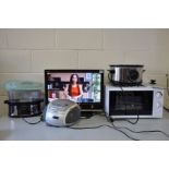 A SONY KDL 20S3000 FLAT SCREEN TV AND VIDEO COMBI, a Sony CD radio, a Tesco own brand microwave, a