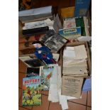 EPHEMERA, three boxes of indentures, probates, reports, letters, maps, photographs and books
