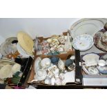 FIVE BOXES OF CERAMICS AND LOOSE, including George Jones Crescent China floral tea wares, Royal
