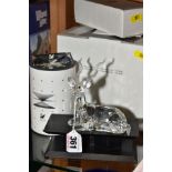 A BOXED SWAROVSKI CRYSTAL ANNUAL EDITION 1994, 'Inspiration Africa - The Kudu' with boxed stand,