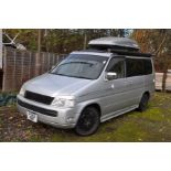 A 1997 HONDA SPACE WAGON AUTO, in Silver converted to day a van with awning and roofbox, one key,