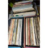 A TRAY AND TWO LP CASES CONTAINING OVER ONE HUNDRED AND TWENTY LPS by artists such as Elvis Presley,