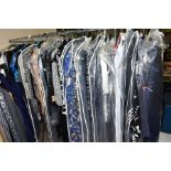 A RAIL OF LADIES DRESSES AND BLOUSES, including Joseph Ribkoff, Alexon, Hobbs, Austin Reed, etc,