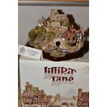 A LARGE BOXED LIMITED EDITION LILLIPUT LANE SCULPTURE, 'St Peter's Cove' No 2677/3000, with