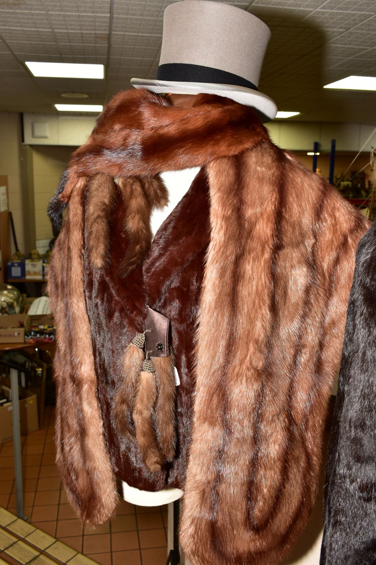 A LADIES SQUIRREL FUR JACKET, with silk lined interior, bears label for Faulkes of Edgbaston, - Image 4 of 4