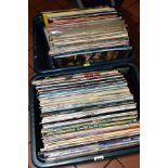 TWO TRAYS CONTAINING OVER ONE HUNDRED AND THIRTY LPS from artists such as Elvis Presley, Buddy