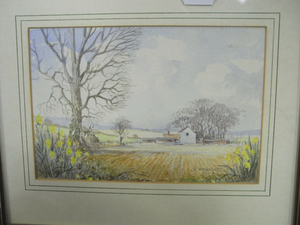 PAINTINGS AND PRINTS ETC, to include watercolours by Vic Bowcott, Jack Elliot, K.C.Day, Colin - Image 4 of 4