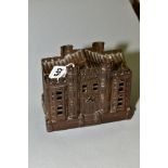 A REPRODUCTION CAST METAL 'COUNTY BANK' MONEY BOX, Victorian style, height 10.8cm