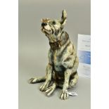 APRIL SHEPHERD (BRITISH CONTEMPORARY) 'EVER HOPEFUL' an artist proof sculpture of a dog 17/20,