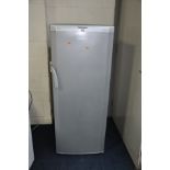 A TALL BEKO LARDER FREEZER in silver, height 152cm (PAT pass and working @ -20 degrees) (handle