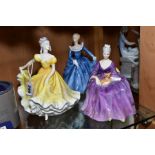 THREE ROYAL DOULTON FIGURES, 'Ninette' HN2379, 'Charlotte' HN2421 and 'Fragrance' HN2334 (3)