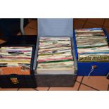 THREE SINGLES CASES CONTAINING OVER ONE HUNDRED AND FIFTY 7'' SINGLES including Elvis Presley, Cat