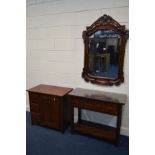 A JOHN LEWIS HARDWOOD HALL TABLE, with a single drawer, width 94cm x depth 40cm x height 81cm,