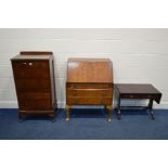 A TALL EARLY TO MID 20TH CENTURY MAHOGANY CHEST OF FIVE DRAWERS on ball and claw feet, width 57cm