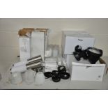 A LARGE QUANTITY OF WALL AND OUTDOOR LIGHTING, including five outdoor lights with PIR, six tubular