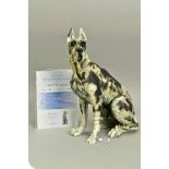 APRIL SHEPHERD (BRITISH CONTEMPORARY) 'ON GUARD' a limited edition cold cast porcelain sculpture