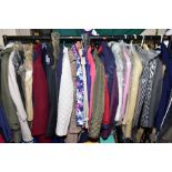 A RAIL OF LADIES JACKETS AND COATS, including Austin Reed, Max Mara, Kenneth Cole, Isle, Peter