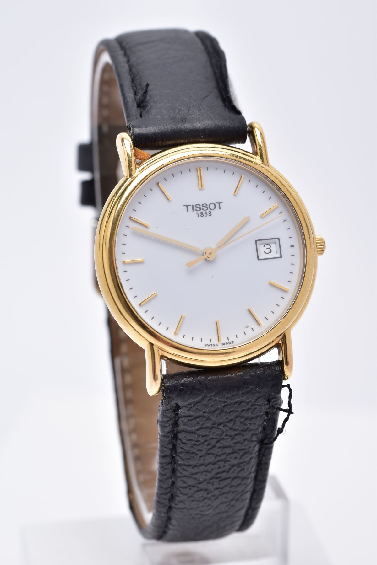 A GENTS 18CT GOLD TISSOT WRISTWATCH, designed with a white dial, dial signed 'Tissot 1853' baton - Image 2 of 4