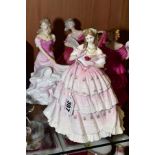 FOUR ROYAL DOULTON FIGURES, 'Red, Red Rose' HN3994 limited edition No. 136/12500 from (Language of