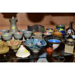 A GROUP OF STUDIO POTTERY ITEMS, to include Michael John Haswell vase, monogram MJH and 1972 to