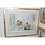 SIR WILLIAM RUSSELL FLINT (1880-1969) 'ACT II SCENE I', a limited edition print of three female