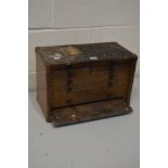 A VINTAGE ENGINEERS CHEST, the removable door enclosing various drawers, stamped M & W, width 43cm x