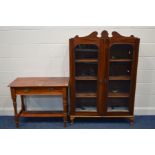 AN EDWARDIAN STAINED SATINWOOD SIDE TABLE with a single long drawer, width 91.5cm x depth 46cm x