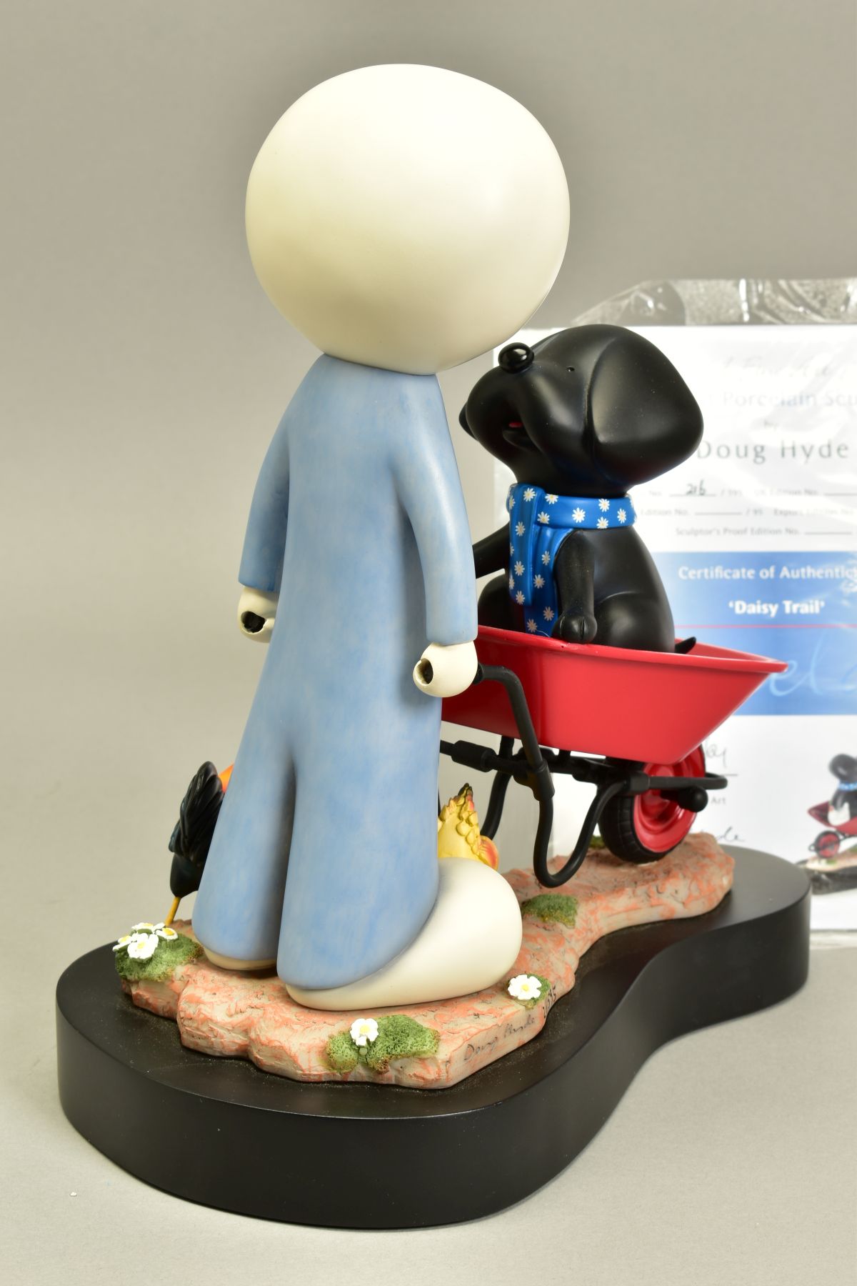 DOUG HYDE (BRITISH 1972) 'DAISY TRAIL', a limited edition cold cast porcelain sculpture of a boy - Image 4 of 5