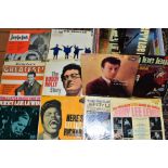 A BOX OF OVER 30 LP'S, by artists such as Jerry Lee lewis, Buddy Holly, Beach Boys, The Smiths,