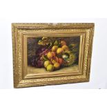 CIRCLE OF OLIVER AND VINCENT CLARE, a still life study of fruit and a birds nest, unsigned, oil on