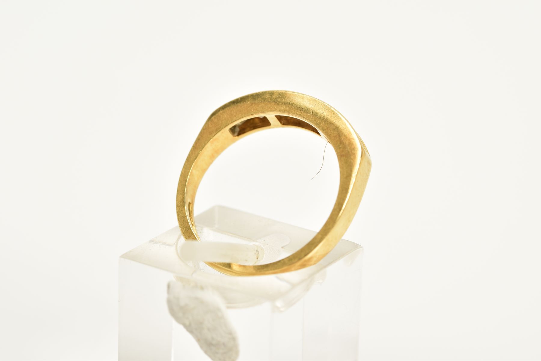 A MODERN 8CT YELLOW GOLD DIAMOND HALF ETERNITY RING, estimated princess cut diamond weight 0.77ct, - Image 3 of 3