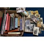 MIXED EPHEMERA, a box containing a small number of Edwardian/WWI era photographs, photographic