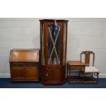 A SELECTION OF MID TO LATE 20TH CENTURY ORIENTAL HARDWOOD FURNITURE, to include a bureau with two