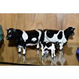 BESWICK FRIESIAN CATTLE, comprising Bull Ch 'Coddington Hilt Bar', No. 1439A, (ear, horn, leg and