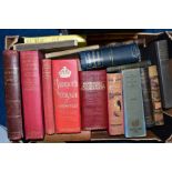 A BOX OF BOOKS, to include Mrs Beetons 'Household Management', 'Burke's Peerage and Baronetage' (