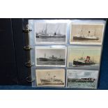 AN ALBUM OF APPROXIMATELY 160 POSTCARDS/PHOTOCARDS relating to ships and various other sailing