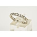 A MID 20TH CENTURY DIAMOND FULL ETERNITY RING, estimated eight cut diamond weight 0.98ct, colour