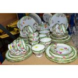 QUEEN ANNE 'NARCISSUS' PART TEA SERVICE, comprising twelve cups, eleven saucers, twelve side plates,
