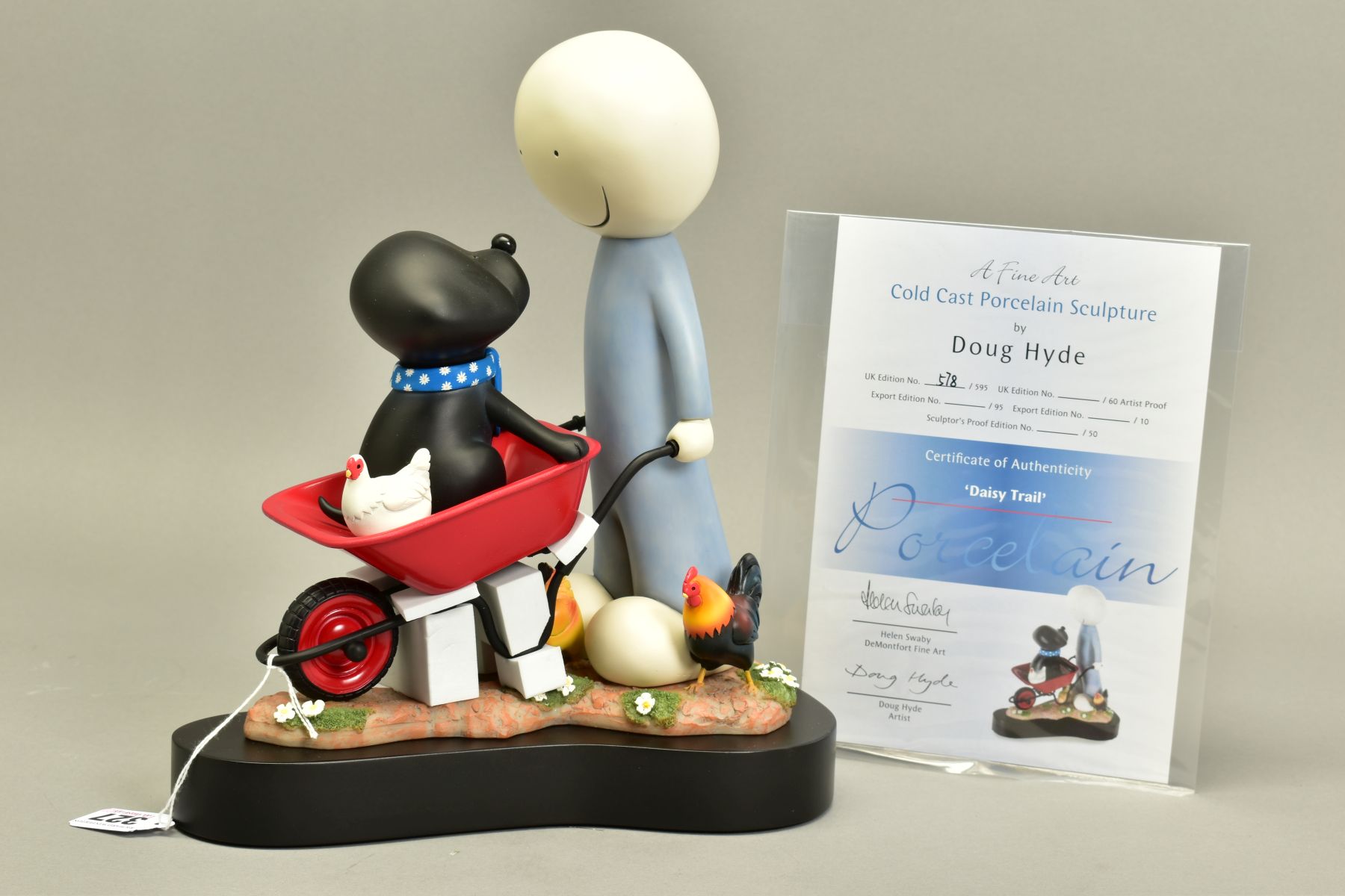 DOUG HYDE (BRITISH 1972) 'DAISY TRAIL', a limited edition cold cast porcelain sculpture of a boy - Image 3 of 5