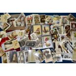 AN ALBUM OF APPROXIMATELY 155 CHRISTMAS GREETING POSTCARDS, a box of 200 miscellaneous greetings