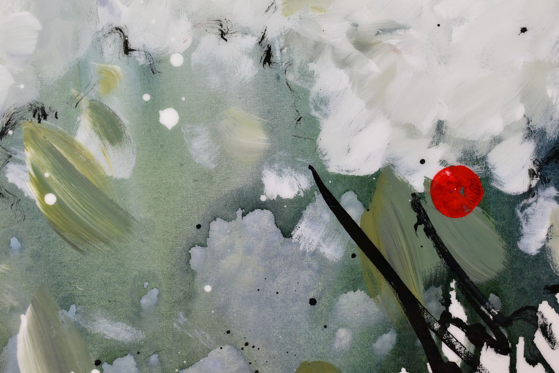 DANIELLE O'CONNOR AKIYAMA (CANADA 1957) 'SUMMER ELEGANCE', Japanese blossoms and foliage, signed - Image 3 of 4
