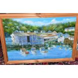 PAINTINGS AND PRINTS etc, to include Rossini, a 20th Century Harbourside scene with boats and