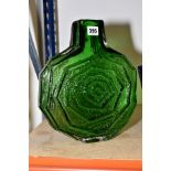 A GEOFFREY BAXTER FOR WHITEFRIARS BANJO VASE, in meadow green, height 32cm (condition:- very small