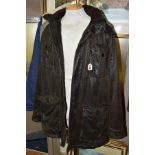 A GENTLEMANS HOWICK WAX JACKET SIZE XL, a checked jacket, 44'' long, a Field & Stream blue jacket,