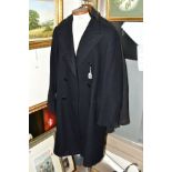 AN AQUASCUTUM GENTLEMANS WOOL COAT, possible size 42 and a Carabou wool and cashmere gents jacket,