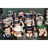 FIFTEEN ROYAL DOULTON CHARACTER JUGS, comprising 'The Snooker Player' D6879, 'The Bowls Player'